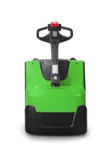 CESAB S212 electric stacker straight front view with transparent mast and keypad on white background | Prins Maasdijk