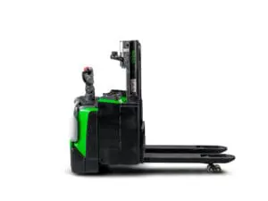 CESAB S212 electric stacker side view right with tall mast on white background | Prins Maasdijk
