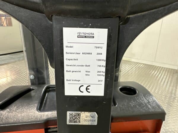 TOYOTA 7SM12 - Stacker Electric - Image 3