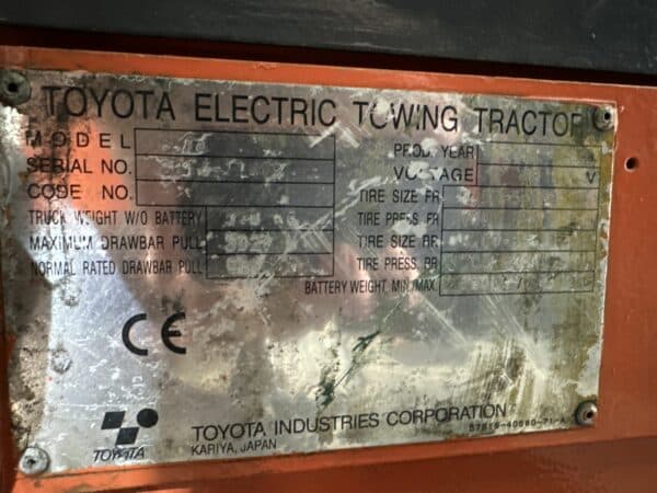 TOYOTA CBT4 - Tow tractor Electric - Image 3