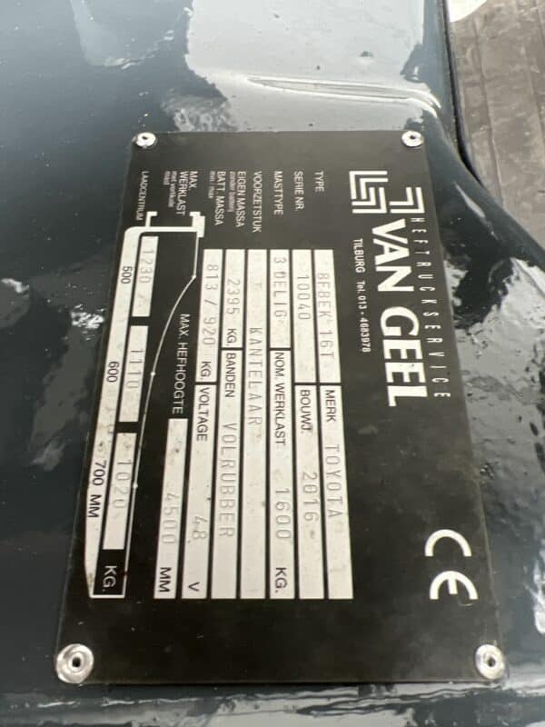 TOYOTA 8FBEK16T - Forklift Electric - Image 3