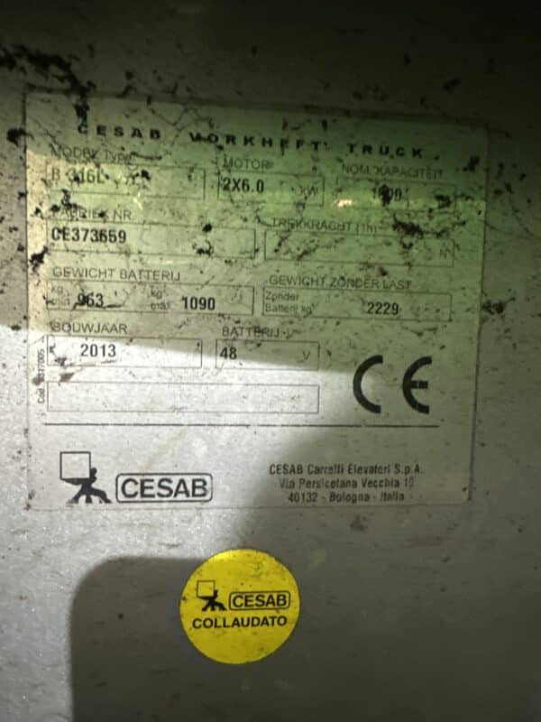 CESAB B316L - Forklift Electric - Image 4