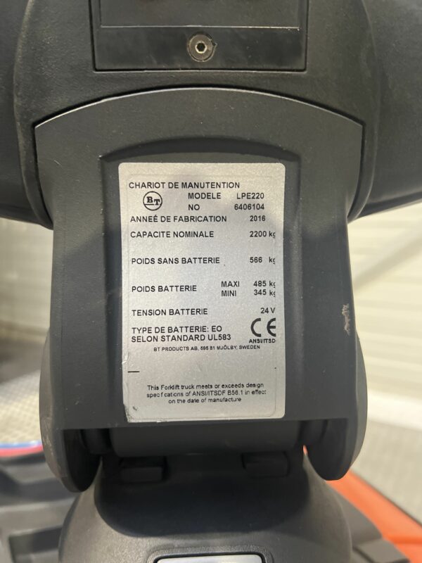 BT LPE220 - Electric pallet truck - Image 3