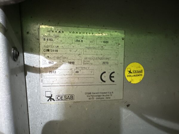 CESAB B416L - Forklift Electric - Image 4
