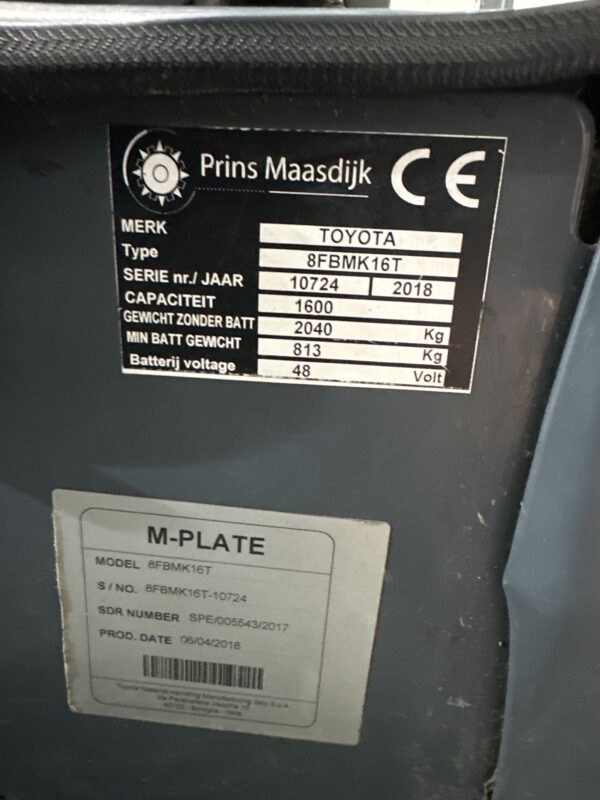 TOYOTA 8FBMK16T - Forklift Electric - Image 4