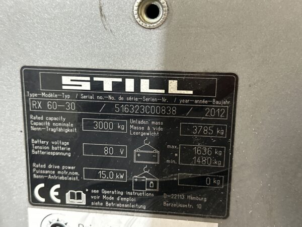 STILL RX60-30 - Forklift Electric - Image 4