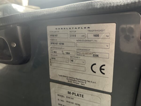 TOYOTA 8FBE16T - Forklift Electric - Image 4