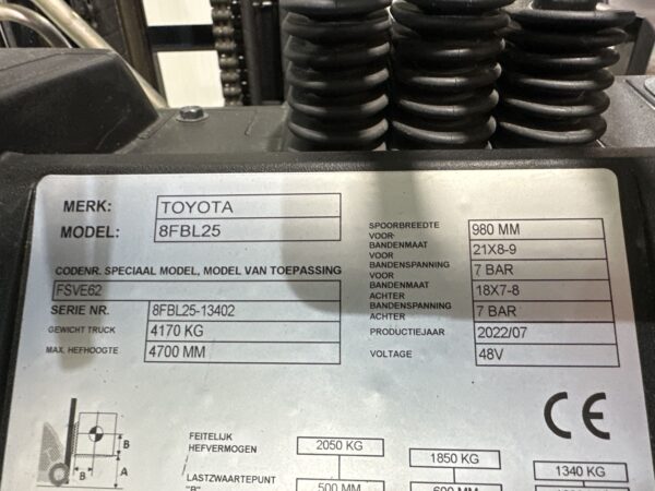 TOYOTA 8FBL25 - Forklift Electric - Image 4